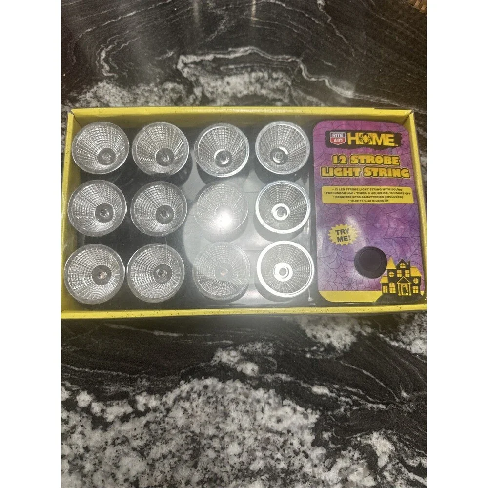 12 LED Strobe Light String Lightning Effect and Sound Halloween